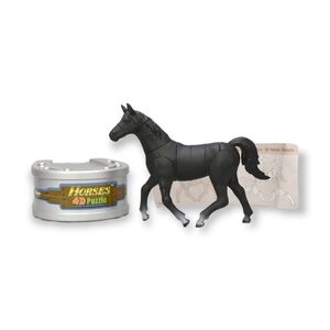 Vintage 3D Black Horse Model Puzzle 25pcs w/ box & instructions 4D Master #8027